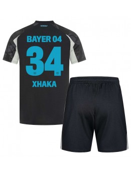 Detské Futbalové oblečenie Bayer Leverkusen Granit Xhaka #34 2024-25 Krátky Rukáv - Tretina (+ trenírky)